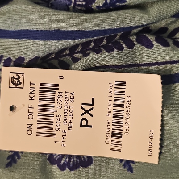 NWT Style & Co. Petite Printed Boxy Blouse with Flutter Sleeves Blue PXL - Picture 13 of 13